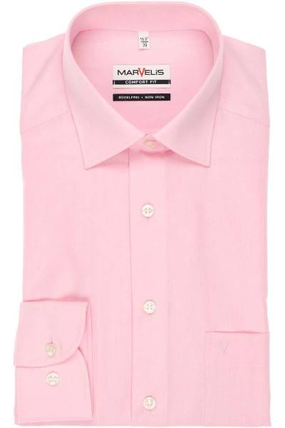 Marvelis Hemd - Comfort Fit - rosa, Einfarbig