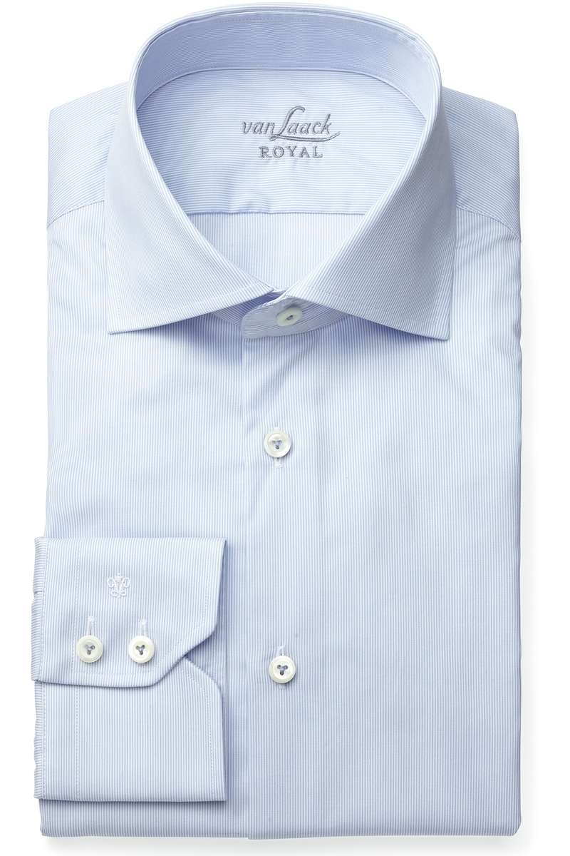 van Laack Tailor Fit Hemd hellblau/weiss, Feinstreifen van Laack Tailor Fit Hemd hellblau/weiss, Feinstreifen