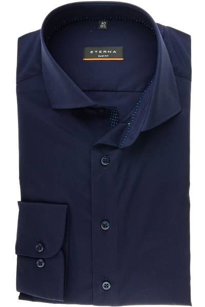 Eterna Hemd - Slim Fit - marine , Einfarbig