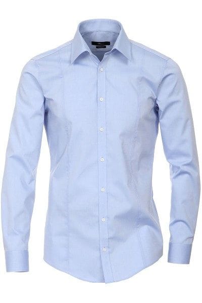 Venti Hemd - Body Fit - hellblau, Einfarbig