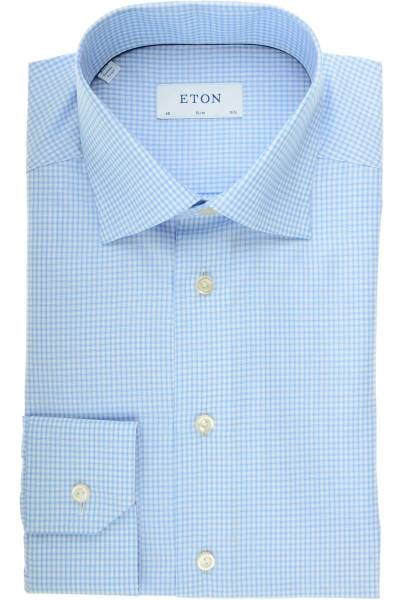 ETON Slim Fit Hemd hellblau/weiss, Kariert