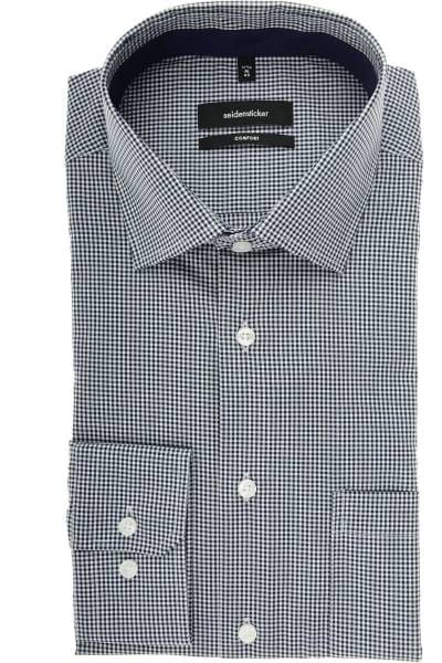 Seidensticker Comfort Fit Hemd marine/weiss, Kariert