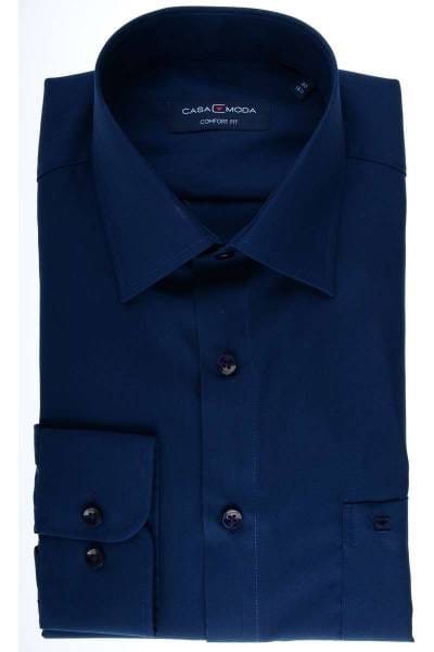 Casa Moda Comfort Fit Hemd dunkelblau, Einfarbig