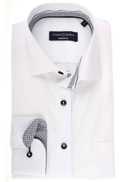 Casa Moda Modern Fit Hemd weiss, Einfarbig