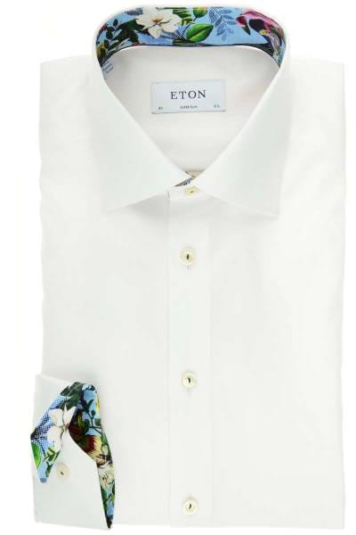 ETON Super Slim Hemd weiss, Einfarbig