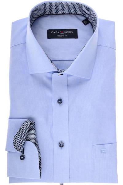 Casa Moda Modern Fit Hemd hellblau/weiss, Strukturiert