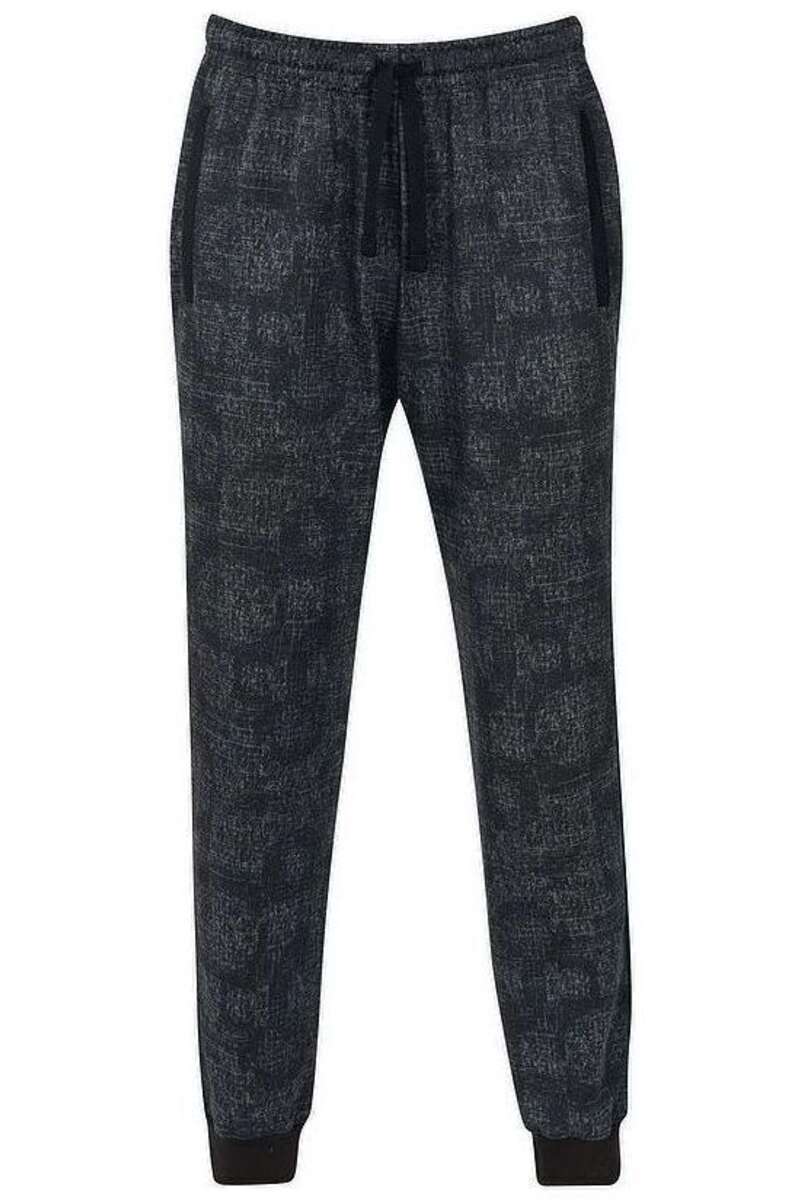 TRIGEMA Comfort Fit Jogginghose schwarz, bedruckt M TRIGEMA Comfort Fit Jogginghose schwarz, bedruckt M