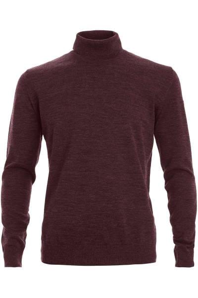 MAERZ Rollkragenpullover Classic Fit violett, einfarbig