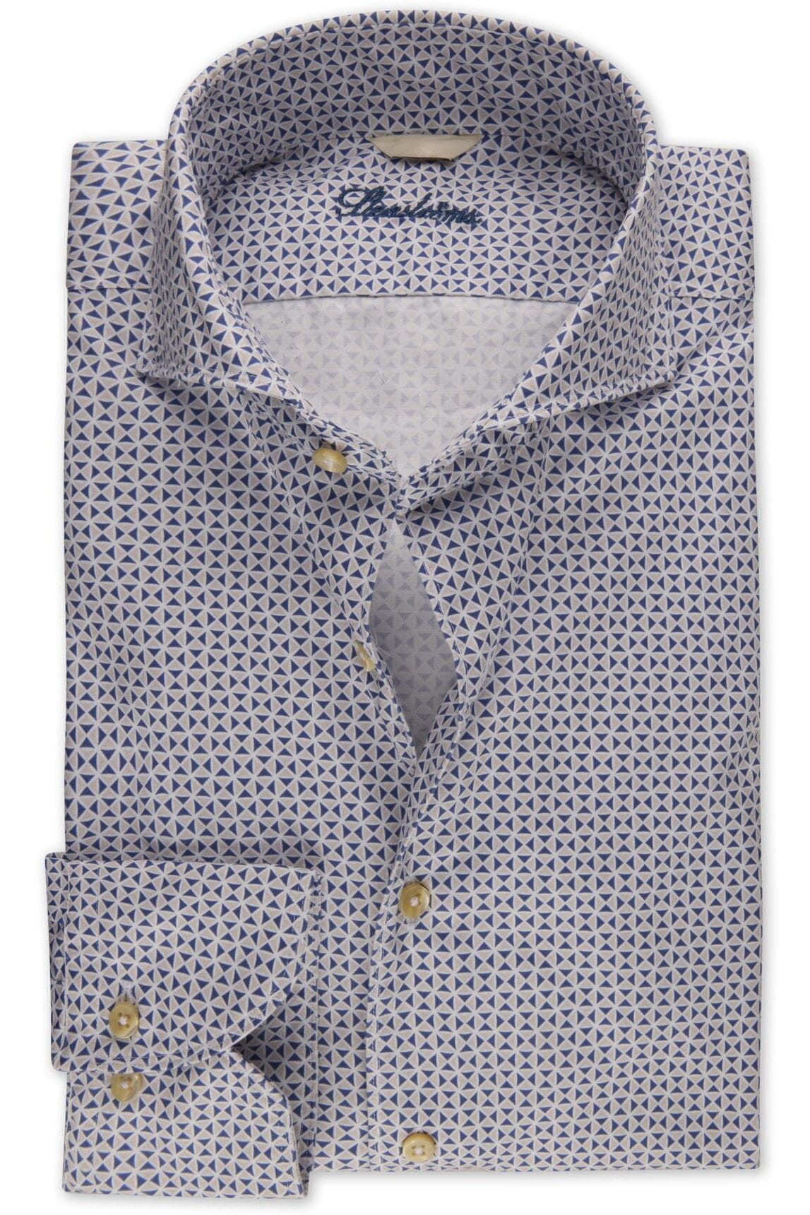 Stenströms Casual Fitted Body Hemd weiss/blau/rot, Gemustert S Stenströms Casual Fitted Body Hemd weiss/blau/rot, Gemustert S