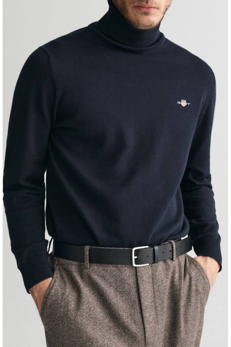 GANT Regular Fit Herren Turtleneck jumper Evening Blue