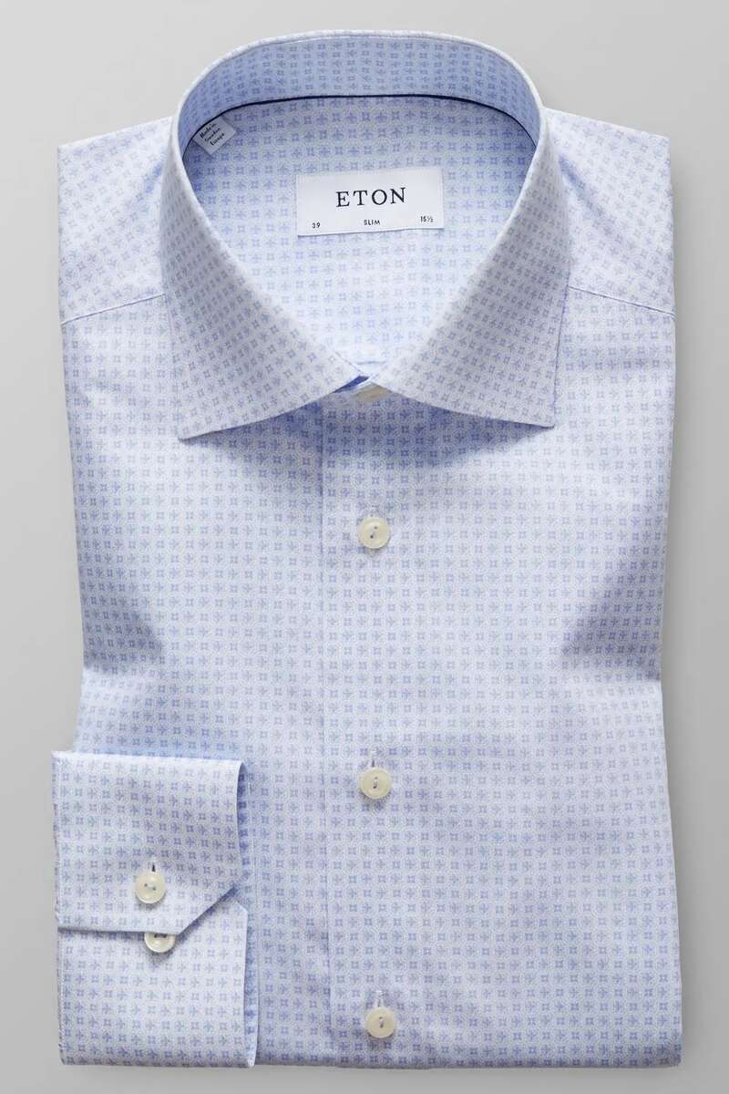 ETON Slim Fit Hemd blau, Gemustert 38 - S ETON Slim Fit Hemd blau, Gemustert 38 - S