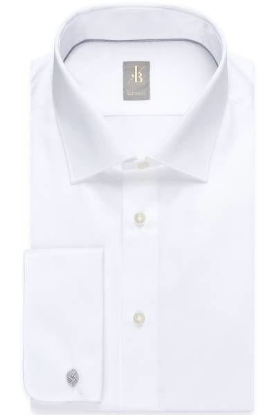 Jacques Britt Hemd - Custom Fit - weiss, Einfarbig