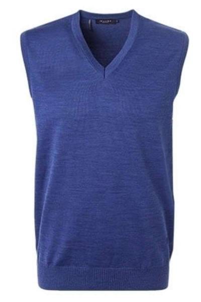 MAERZ Classic Fit Pullunder blau, einfarbig
