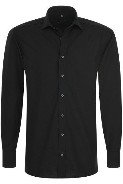 Eterna Hemd - Modern Fit - schwarz, Einfarbig