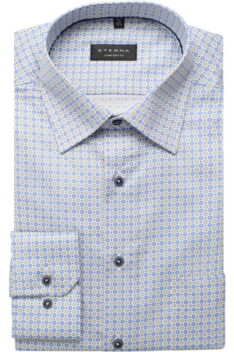 Eterna Comfort Fit shirt beige/brown 