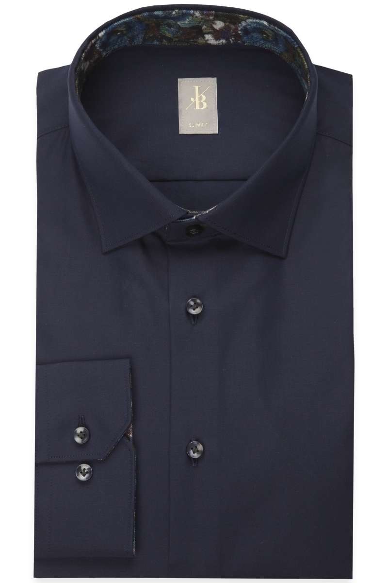 Jacques Britt Slim Fit Hemd nachtblau, Einfarbig 40 - M Jacques Britt Slim Fit Hemd nachtblau, Einfarbig 40 - M