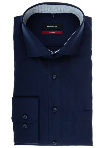Seidensticker Modern Fit Hemd dunkelblau, Einfarbig