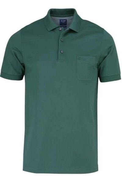 Olymp Poloshirt - Polo - grün, Einfarbig