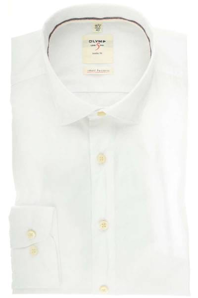 OLYMP Level Five smart business Body Fit Hemd weiss, 0