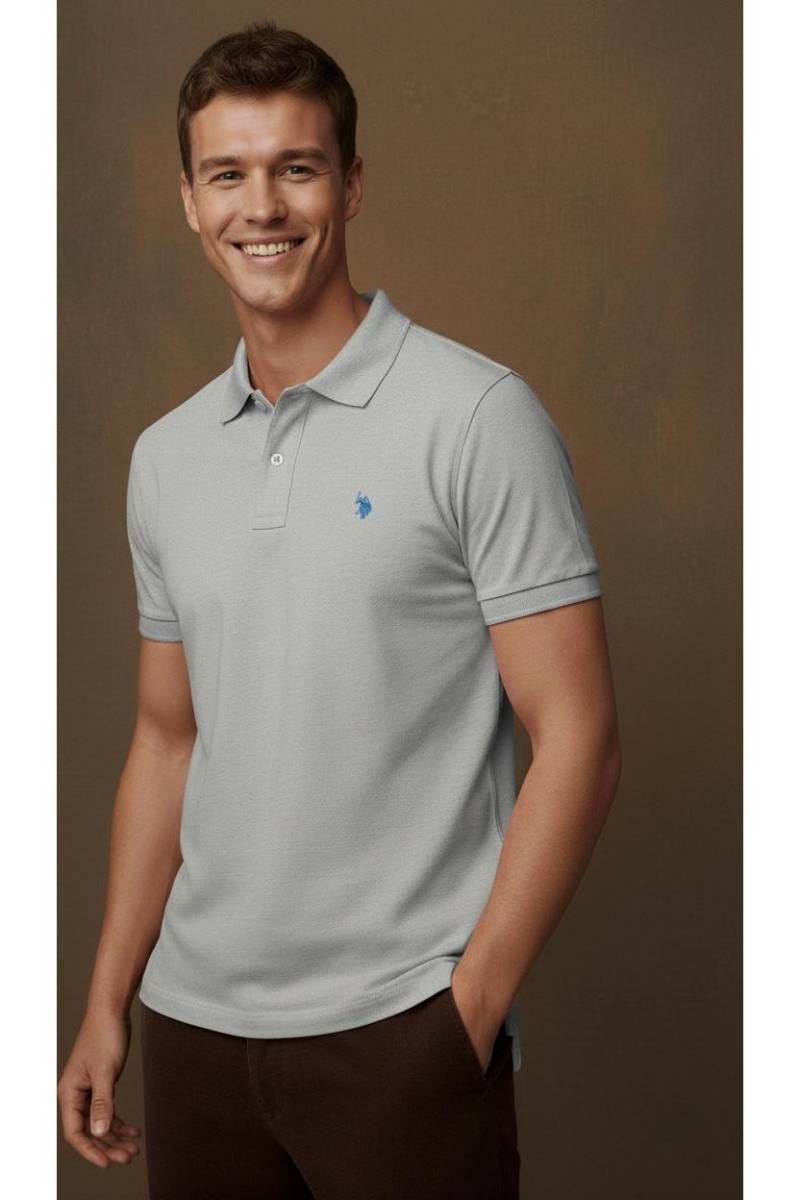 U.S. Polo Assn. Classic Fit polo shirt light grey, One Colour