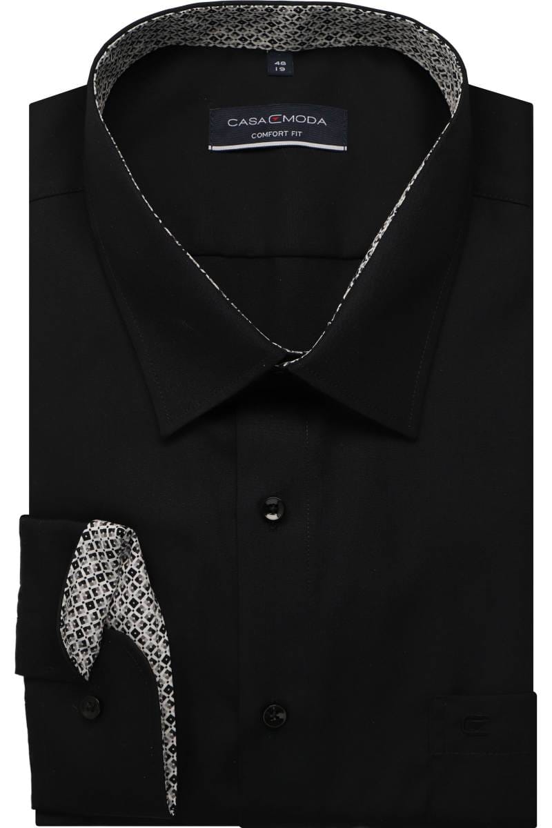 Casa Moda Comfort Fit shirt black, One Colour