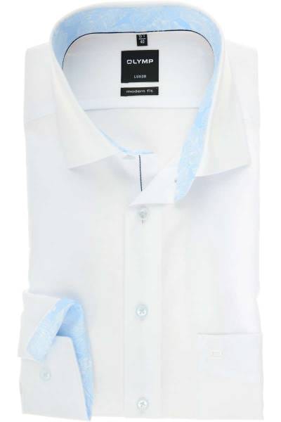 OLYMP Luxor Modern Fit Hemd weiss, Einfarbig