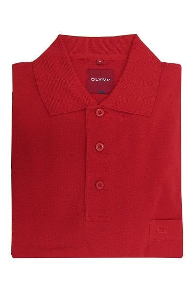 Olymp Poloshirt - Polo - rot, Einfarbig