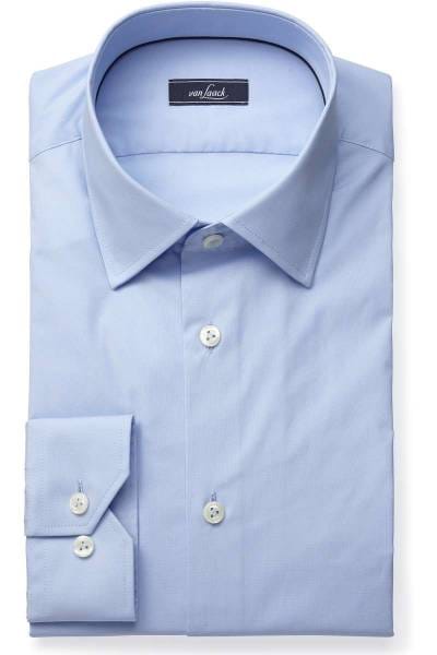 van Laack Slim Fit Hemd blau, Einfarbig