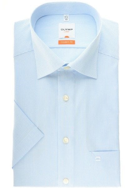 Olymp Hemd - Modern Fit - bleu, Kariert