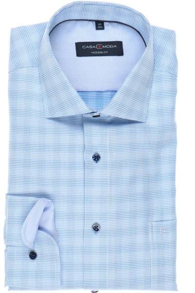 Casa Moda Modern Fit Hemd blau/bleu/weiss, Kariert