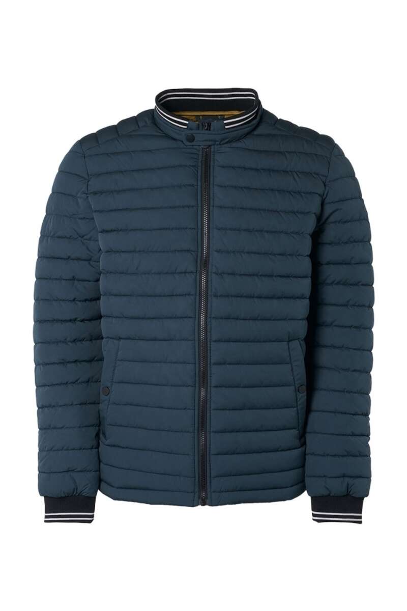 No Excess Regular Fit Herren quilted jacket zip navy