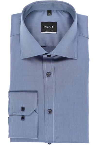 Venti Hemd - Modern Fit - jeans, Einfarbig