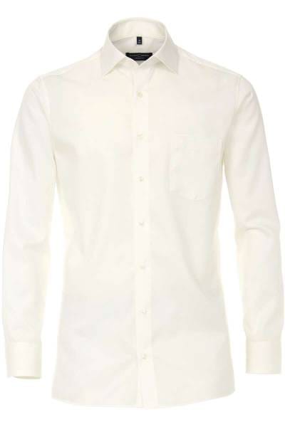 CASAMODA Camicia Uomo Comfort Fit – Grigio Medio, Taglia 50, Puro Cotone, Non Stira, Colletto A Squalo