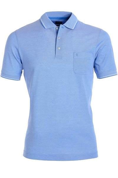 Olymp Level Five Body Fit Poloshirt granat/weiss, Zweifarbig