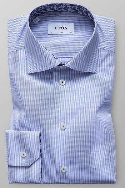 ETON Slim Fit Hemd blau/weiss, Vichykaro