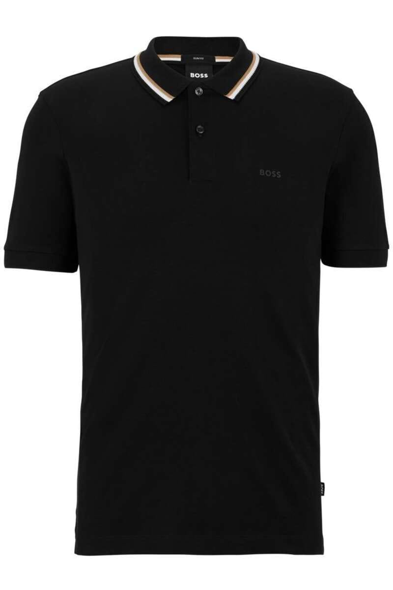 BOSS Slim Fit polo shirt black, One Colour