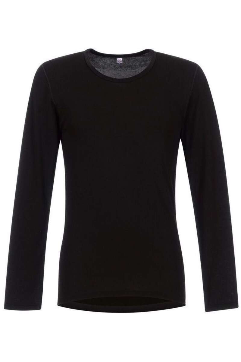 TRIGEMA Slim Fit Longsleeve Rundhals schwarz, einfarbig M TRIGEMA Slim Fit Longsleeve Rundhals schwarz, einfarbig M