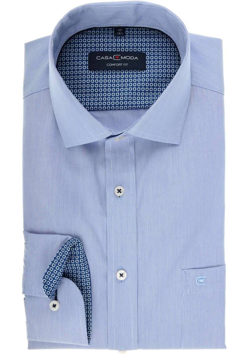 Casa Moda Comfort Fit Hemd blau/weiss, Feinstreifen