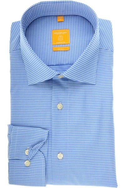 Redmond Modern Fit Hemd blau/weiss, Kariert