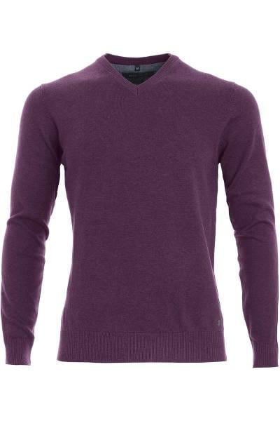 Marvelis Strickpullover V-Ausschnitt brombeere, einfarbig