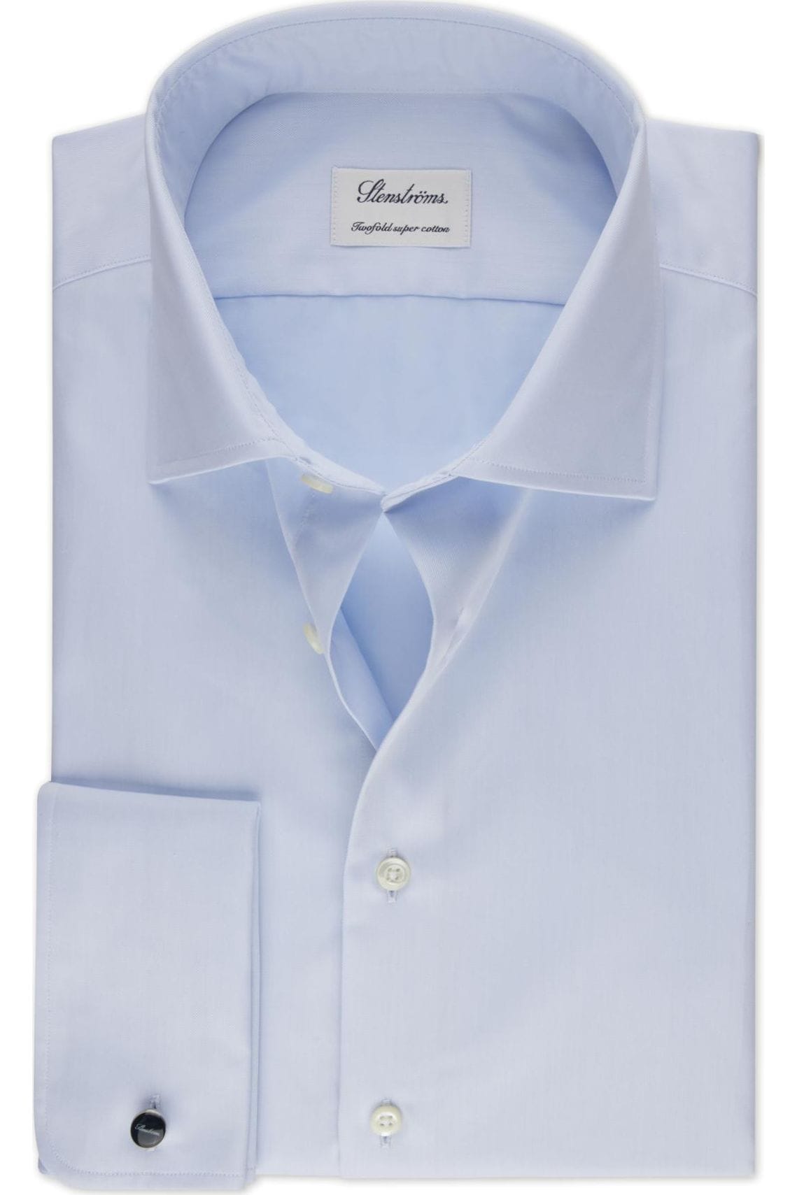 Stenströms Slimline Hemd hellblau, Einfarbig 40 - M