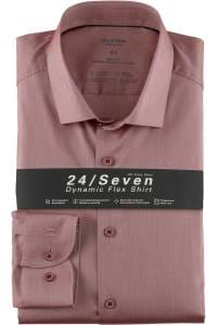 OLYMP Heren business hemd lange mouwen Level.Five.Body.Fit, effen, body fit, New York Kent, Marineblauw 18, 42