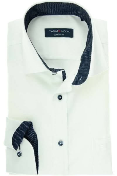 Casa Moda Comfort Fit Hemd weiss, Strukturiert