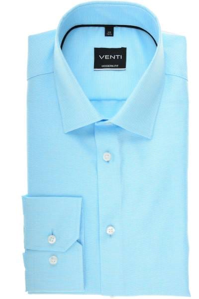 Venti Modern Fit Hemd türkis, Faux-uni