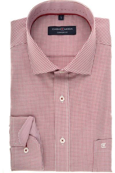 Casa Moda Comfort Fit Hemd rot/weiss, Vichykaro