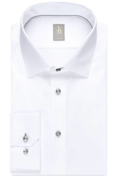 Jacques Britt Hemd - Custom Fit - weiss, Einfarbig