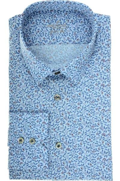 van Laack Tailor Fit Hemd blau, Gemustert
