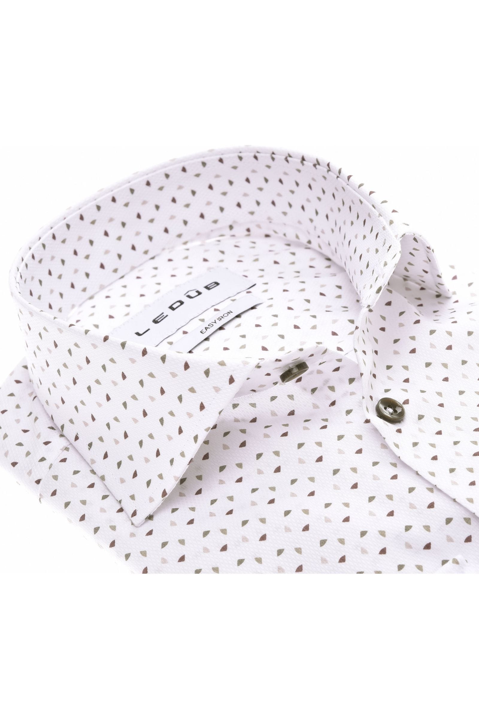 Ledȗb Modern Fit Hemd weiss, Gemustert | Hemden.de