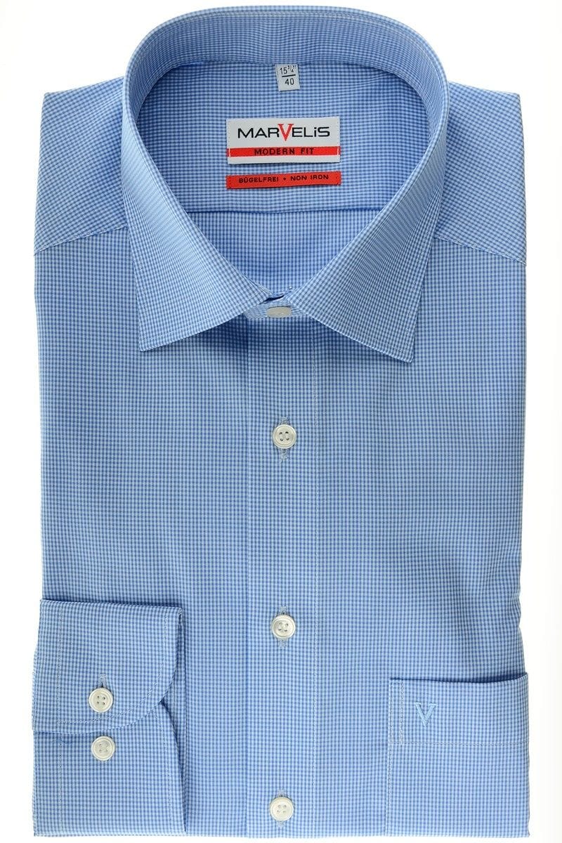 Marvelis Hemd - Modern Fit - blau/weiss, Vichykaro 41 - L Marvelis Hemd - Modern Fit - blau/weiss, Vichykaro 41 - L