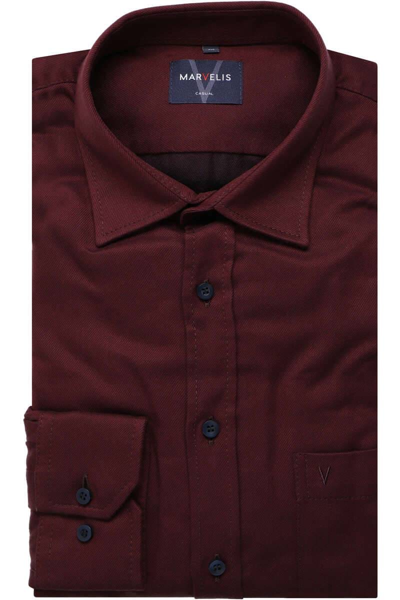 Hochwertiges Marvelis Casual Modern Fit Hemd in der Farbe rot 